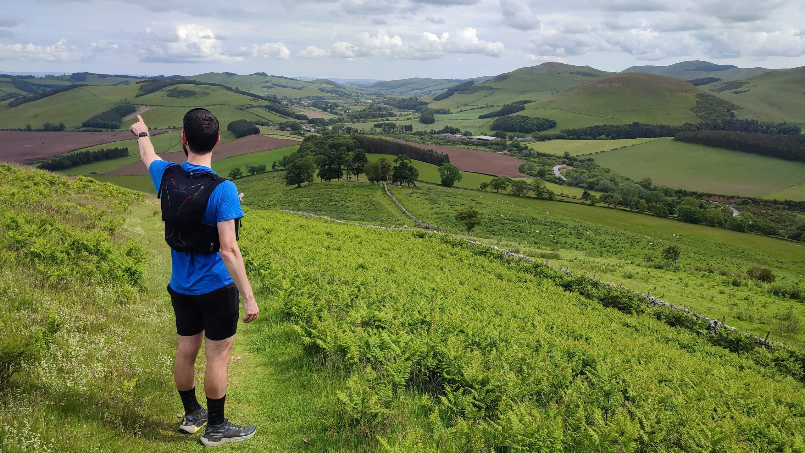 Overlooking the rolling hills along Saint Cuthbert's Way